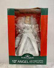 Kurt Adler LED Fiber Optic Angel Figurine, 12" White & Silver~Christmas~DISCOUNT for sale  Bohemia