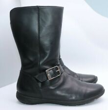 Used, CLARKS VENTURE MOON BLACK LEATHER MID CALF SCHOOL BOOTS - GIRLS UK3 F EUR35.5 for sale  DONCASTER