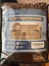 H.VERSAILTEX Velvet 4 Piece High Stretch Sofa Slipcover Color: Chocolate Brown for sale  Shipping to South Africa