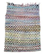 Tapete de área 4x6 tradicional marroquino feito à mão tapete de lã quadriculado vintage, usado comprar usado  Enviando para Brazil