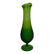 Used, Vintage Kanawha Glass Green Swung Vase 13” Tall for sale  Shipping to South Africa