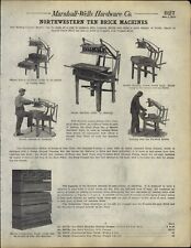 1912-18 PAPER AD Northwestern Cement Brick Machine Mowing Oilers Tin Steel Drip  for sale  Shipping to South Africa