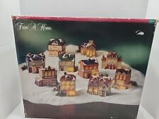 Dickens Village Trim a Home 1994 Lighted Porcelain Holiday Christmas 10 Piece  for sale  Shipping to South Africa