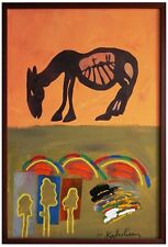 Menashe Kadishman: Homeland Eretz Moledet / Israeli Jewish Contemporary Acrylic for sale  Shipping to South Africa