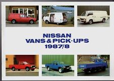 Nissan Vans & Pick-Ups 1987-88 UK Brochure Sunny Pick-Up Vanette Urvan Cabstar  for sale  UK
