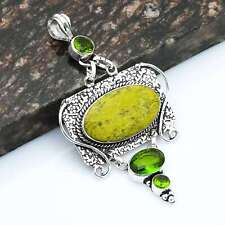 Stichtite Jasper Peridot Gemstone Pendant Jewelry Gift For Her 3.2" AP-28056 for sale  Shipping to South Africa