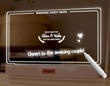Tablero de mensajes de boda con iluminación de acrílico LED segunda mano  Embacar hacia Argentina