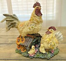 Large Rooster Farmhouse Hen Chicks Barn Resin Statue Figurine Country Decor for sale  Shipping to Canada