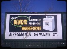 Bendix Washer Dryer Billboard Sign Ohio 1950s 35mm Slide Red Border Kodachrome, used for sale  Prairie Village