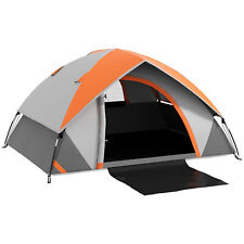 Outsunny 3-4 Man Camping Tent w/ Sewn-in Groundsheet, 3000mm Waterproof, Orange, used for sale  Shipping to South Africa