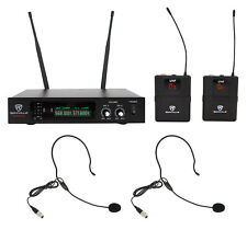 Rockville RWM81U Dual UHF Headset & Guitar Wireless Microphone System w/LCD for sale  Shipping to South Africa