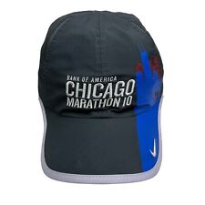 Gorra de béisbol Bank of America Chgo maratón para hombre Nike Featherlight Dri Fit gris sistema operativo segunda mano  Embacar hacia Mexico