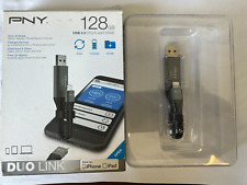 PNY Duo Link USB 3.0 OTG Flash Drive 128GB - PFDI128LA02GCRB, used for sale  Shipping to South Africa