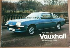 Vauxhall model catalogue for sale  PRESTON