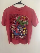 Usado, Camiseta Marvel Comics Kid Boy Capitão América Homem-Aranha Thor mistura de algodão vermelha G comprar usado  Enviando para Brazil