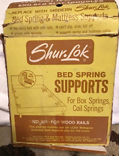 Used, Vintage Shur Lok Bed Supports No. 501 for Metal Rails Mahogany Pkg 6 New in box for sale  Shipping to South Africa