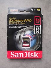 Cartão de memória SanDisk 64GB Extreme PRO SD 64G SDXC classe 10 ExtremePRO 4K 95MB/s  comprar usado  Enviando para Brazil