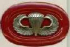 1950's AIRBORNE ARTILLERY RED ALUMINUM OVAL WITH LATER JUMP WINGS  for sale  Cabot