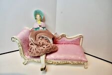 Used, Antique Porcelain Rare Flat Back  Half Doll  W/ Flat Back Legs On Chaise for sale  Shipping to South Africa