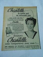 Publicité 1952 chantelle d'occasion  La Verpillière