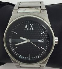 Relógio de pulso Armani Exchange todo em aço inoxidável mostrador preto (para peças/reparo) comprar usado  Enviando para Brazil