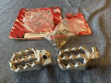 Yamaha YZ125 YZ250 YZ250F YZ450F Fastway Evolution Air Billet Silver Footpegs, used for sale  Shipping to South Africa