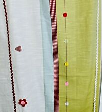 IKEA Pair of 2 Unlined Spring Summer Floral Long Curtain Panels With Tie Backs, gebruikt tweedehands  verschepen naar Netherlands