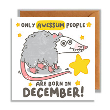 Opossum birthday card for sale  EASTBOURNE