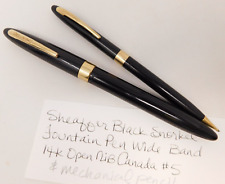 Caneta-tinteiro vintage 5,5" Sheaffer Snorkel Black Admiral 14k nova na caixa #5 Canadá e lápis comprar usado  Enviando para Brazil