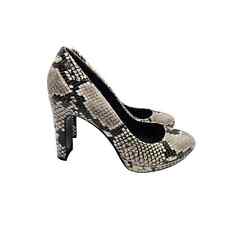 Zapatos de tacón de aguja Calvin Klein para mujer negros blancos con estampado de piel de serpiente talla 6,5 segunda mano  Embacar hacia Argentina