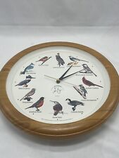 Reloj de pared National Audubon Society pájaro cantor 13" búho ruiseñor garbanzo segunda mano  Embacar hacia Argentina