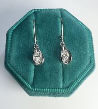 14K White Gold Diamond Drop/Dangle Earrings for sale  Shipping to South Africa