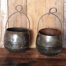 Vintage metal cauldron for sale  STONE