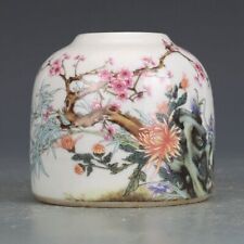 Porcelana chinesa antiga colorida pintada à mão vasos de flores de ameixa lavagem com caneta 81069 comprar usado  Enviando para Brazil