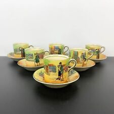 Royal Doulton Dickens Ware coffee cup and saucer set of 6 rare matching sets for sale  Shipping to South Africa