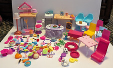 Lote grande de acessórios para móveis de boneca Barbie comida piscina casa de bonecas brinquedos da moda comprar usado  Enviando para Brazil