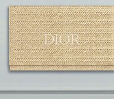 DIOR BEAUTY DIORIVIERA RAFFIA POUCH COSMETIC RATTAN CLUTCH NEW!, used for sale  Shipping to South Africa