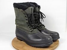 Sorel Kaufman Winter Duck Boots Mens Size 9 Wool Lined Green Canada Made for sale  Shipping to South Africa
