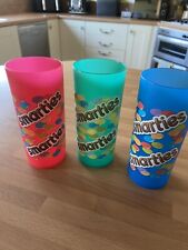 Nestle Smarties Plastic Cups x3 Yellow/Green/Red Vintage for sale  Shipping to South Africa