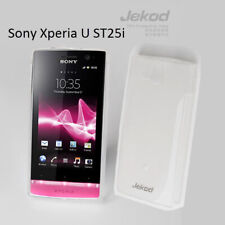 Jekod white TPU gel silic case cover+screen protector for Sony Ericsson Xperia U for sale  Shipping to South Africa