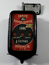 Taxímetro vintage anos 40 Pittsburgh taxa de táxi tarifa de táxi medidor de ferro fundido original, usado comprar usado  Enviando para Brazil