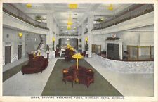 Lobby, pokaz antresoli na podłodze, Morrison Hotel, Chicago, chory. Wysłane 1919 na sprzedaż  Wysyłka do Poland