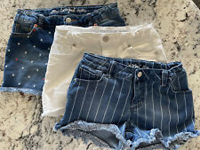 Usado, Lote de 3 shorts jeans stretch azul gato e jaqueta tamanho L 10/12 comprar usado  Enviando para Brazil