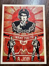 GET A JOB Neil Young Americana shepard fairey obey giant communist propaganda for sale  Shipping to Canada