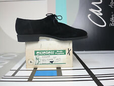 Mocasines de Hombre Zapatos Gamuza Negro Cordones Emb.orig 80er Truevintage NOS, usado segunda mano  Embacar hacia Argentina