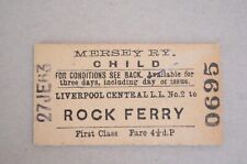 Railway ticket mersey for sale  BANBURY