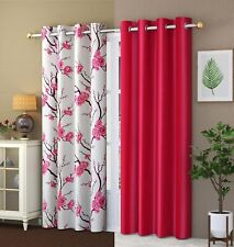Lindas cortinas de poliéster com ilhós design floral 2 peças para janela/porta comprar usado  Enviando para Brazil