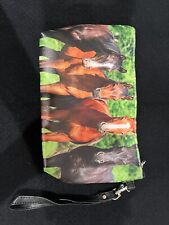 Usado, Bolsa de mão/saco de maquiagem para cavalo/pequena bolsa tote com alça, 8” transversal comprar usado  Enviando para Brazil