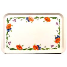 Bandeja de servir vintage Villeroy & Boch Amapola melamina floral hecha en Italia 12x19 segunda mano  Embacar hacia Argentina