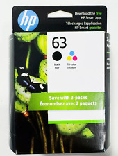 Cartucho de tinta genuino para HP 63 negro y tricolor paquete de 2, usado segunda mano  Embacar hacia Argentina